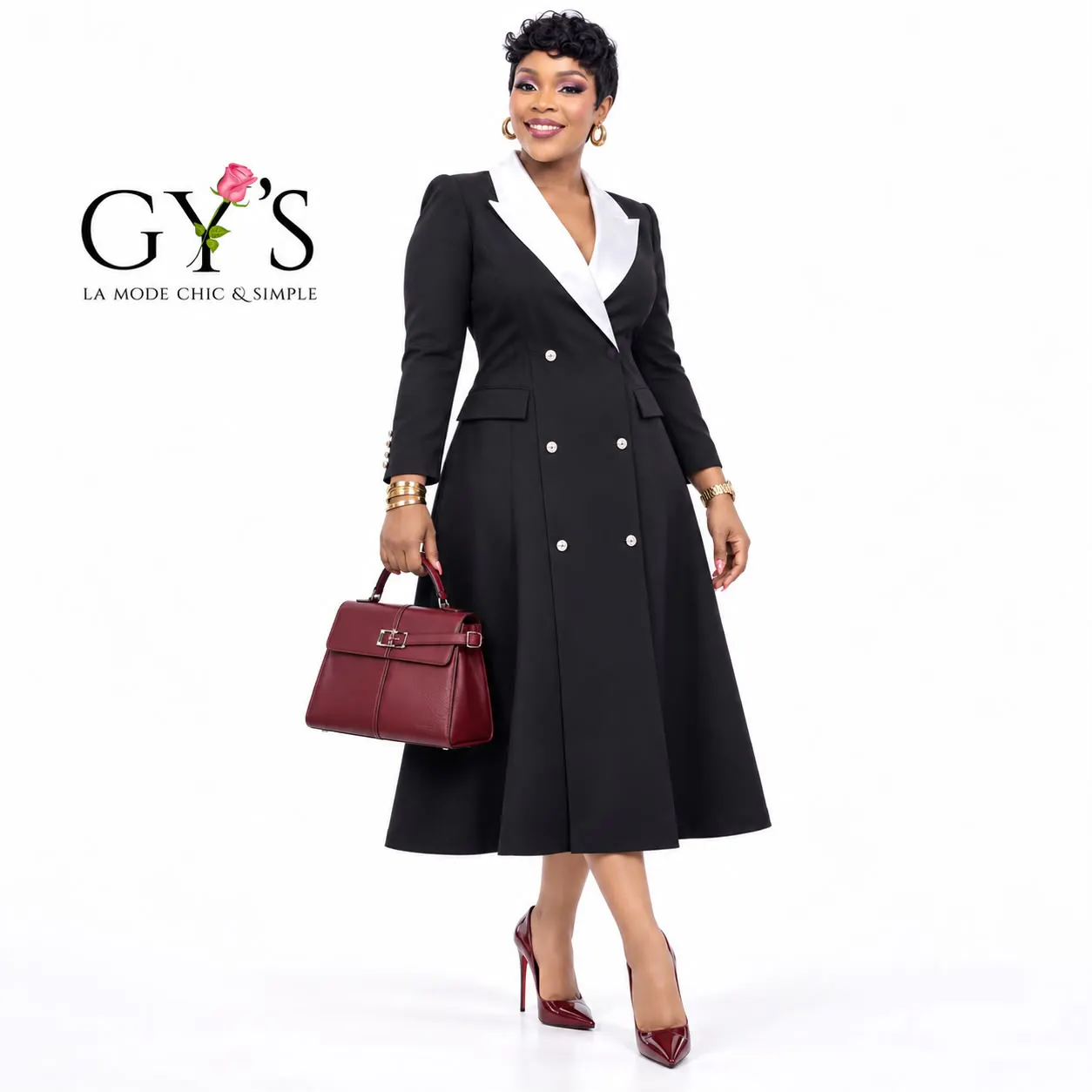 1110 - ROBE TAILLEUR NOIRE — GY'S
