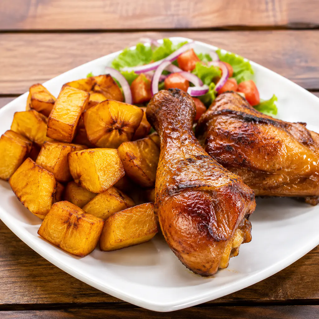 Alloco + poulet — La Gror Chez Kimi